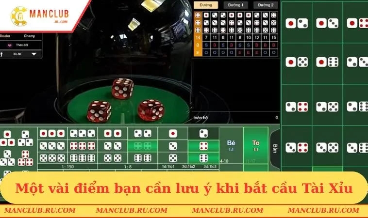 Một vài điểm bạn cần lưu ý đến khi bắt cầu Tài Xỉu